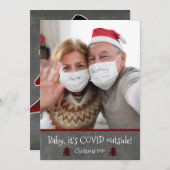 Foto grappige Baby Het is buiten Kerstmis Feestdagenkaart (Voorkant / Achterkant)