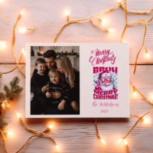 Foto Grappige Bruh Prettig Kerstfeest Feestdagenkaart