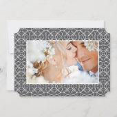 Foto Gray and Yellow Modern Typography Wedding Kaart (Achterkant)