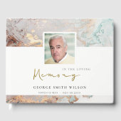 FOTO GRAY DUSKY GOLD FOIL AGATE SYMPATHY MEMORIAL GASTENBOEK (Voorkant)