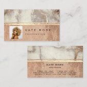 Foto Gray Stripes Marble Roos Makeup Artist Lux Visitekaartje (Voorkant / Achterkant)