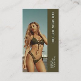 Foto: Green Bikini Barista Double Number Coffee Klantenkaartje