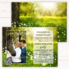 Foto Green Spring Script Country Post Wedding Kaart