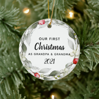 Foto Greenery | Eerste kerstkeramische versiering Keramisch Ornament