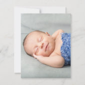 Foto Greenery Elephant Neutral Baby shower Kaart (Achterkant)