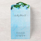 Foto Greenish Wedding All in One Uitnodiging (Buitenkant)