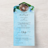 Foto Greenish Wedding All in One Uitnodiging (Binnen)