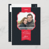 FOTO GREETING POSTCARD: lapel 4P Feestdagenkaart (Voorkant / Achterkant)