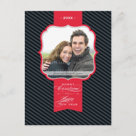 FOTO GREETING POSTCARD: lapel 4P Feestdagenkaart (Voorkant)