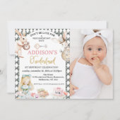 Foto Grey Alice in Onederland 1e verjaardag Kaart (Voorkant)