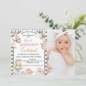 Foto Grey Alice in Onederland 1e verjaardag Kaart (Staand voorkant)