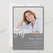 Foto Grijs 40e verjaardag Kaart (Voorkant)