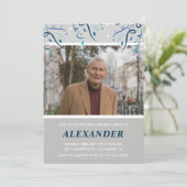 Foto Grijs voor hem Confetti 88ste verjaardag Kaart (Staand voorkant)