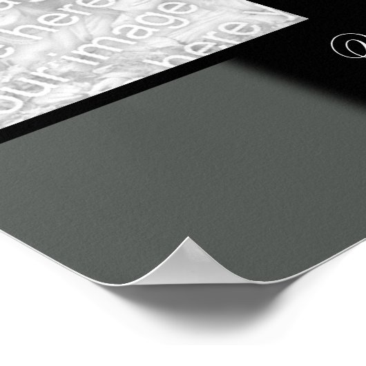 Foto grijs/zwart Poster (Hoek)