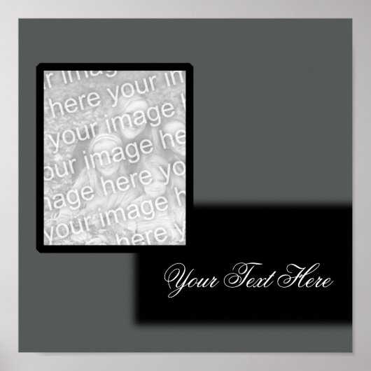 Foto grijs/zwart Poster (Voorkant)