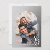 Foto Grijze QR-code Weddenschap Save The Date (Voorkant)