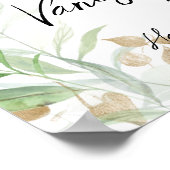 Foto groen bruiloft welkomstbord poster (Hoek)