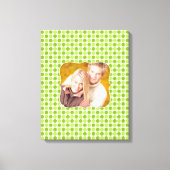Foto Groen Polka [16x20] inch Canvas Print (Voorkant)