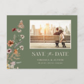 Foto Groen sparen het Briefkaart van de Datum (Voorkant)