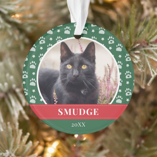 Foto groen wit handboek printpatroon ornament (Boom)