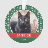 Foto groen wit handboek printpatroon ornament (voorkant)