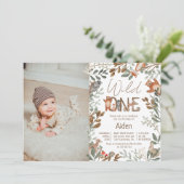 Foto groenbos bos bos voor 1 verjaardag kaart (Staand voorkant)