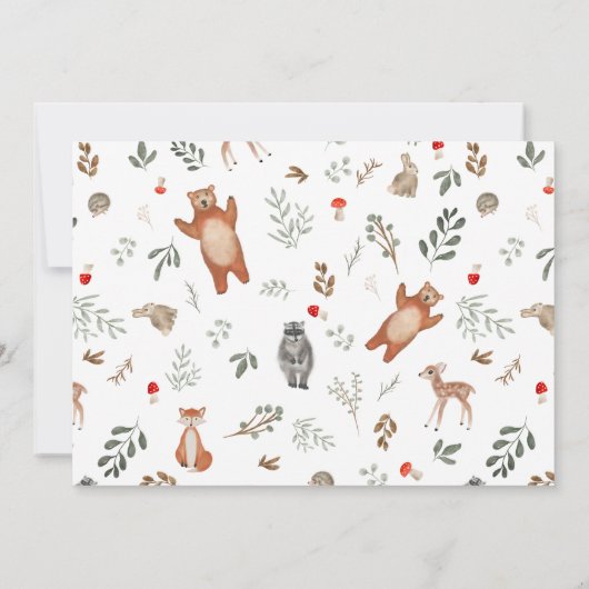 Foto groenbos bos bos voor 1 verjaardag kaart (Achterkant)