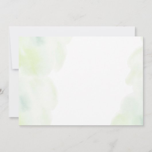 Foto groene botanische Letter Graduation Party Kaart (Achterkant)