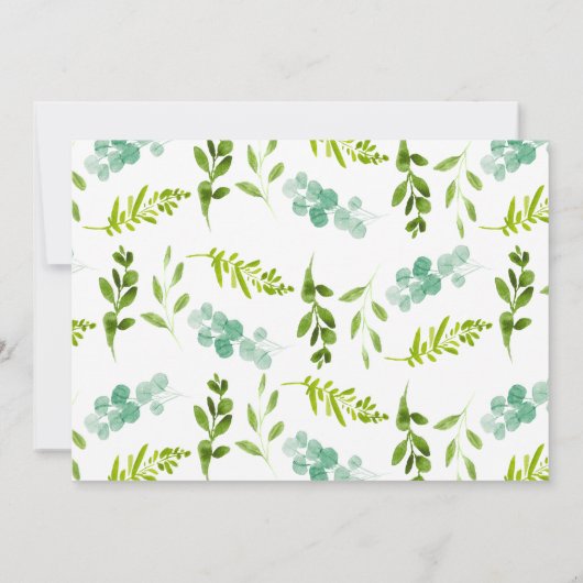 Foto Groene Dieren Safari Wild Een 1e Verjaardag Kaart (Achterkant)