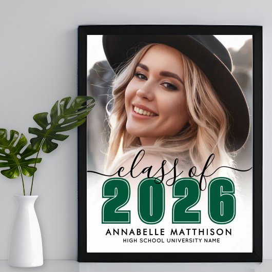 Foto groene diploma feest bord poster