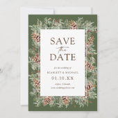 Foto Groene Save The Date Kaart (Voorkant)