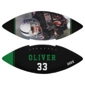 Foto groene zwarte afspeelnaam american football (Panelen)