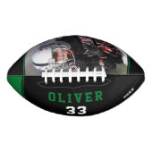 Foto groene zwarte afspeelnaam american football (Voorkant)