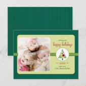 FOTO GROET BRIEFKAART :: moderne vlekkerige boom L (Voorkant / Achterkant)