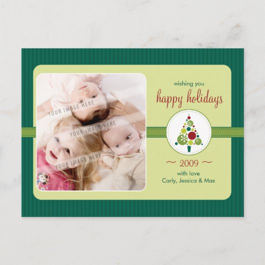 FOTO GROET BRIEFKAART :: moderne vlekkerige boom L (Voorkant)