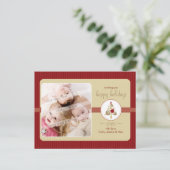 FOTO GROET BRIEFKAART :: moderne vlekkerige boom L (Staand voorkant)