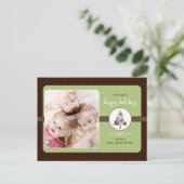 FOTO GROET BRIEFKAART :: moderne vlekkerige boom L (Staand voorkant)