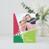 FOTO GROET BRIEFKAART :: modernista sneeuwvlok P5 (Staand voorkant)