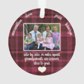 Foto Grootouders Dicht bij Je Hart Plakt Xmas Ornament (achterkant)