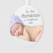 Foto grootouders Eerste Kerstwit script Ornament (voorkant)