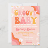Foto groovy baby shower uitnodiging (Voorkant)