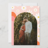 Foto groovy baby shower uitnodiging (Achterkant)