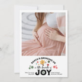 Foto Groovy Kerst Zwangerschap Aankondiging (Voorkant)