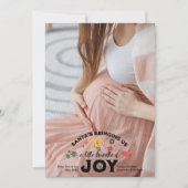 Foto Groovy Kerst Zwangerschap Aankondiging (Voorkant)