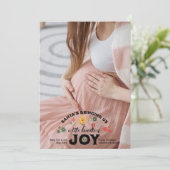 Foto Groovy Kerst Zwangerschap Aankondiging (Staand voorkant)