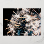 FOTO Grote Premium GOUD GELUKKIG NIEUWJAAR 2024 Folie Feestdagenkaart (Achterkant)