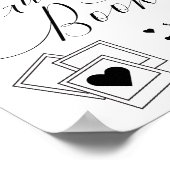 Foto Guest Book Calligraphy Script Weduwenteken Poster (Hoek)
