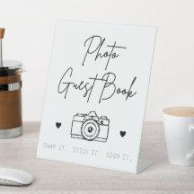 Foto Guest Book Pedestal Sign