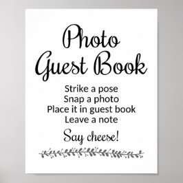Foto Guest Book Wedding Sign - Rochester Poster