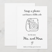 Foto Guestbook Minimalistische bruiloft teken Kaart (Voorkant / Achterkant)